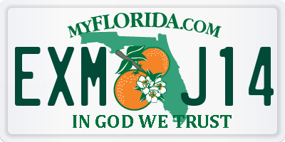 FL license plate EXMJ14