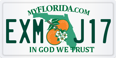 FL license plate EXMJ17