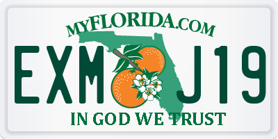 FL license plate EXMJ19