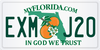 FL license plate EXMJ20