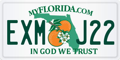 FL license plate EXMJ22