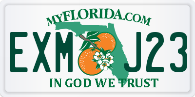FL license plate EXMJ23