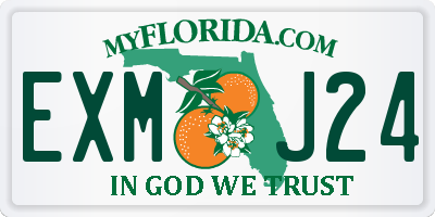 FL license plate EXMJ24