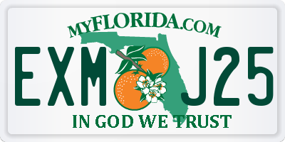 FL license plate EXMJ25