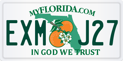 FL license plate EXMJ27
