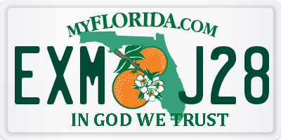 FL license plate EXMJ28