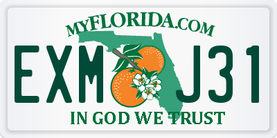 FL license plate EXMJ31