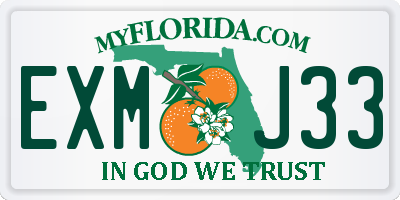 FL license plate EXMJ33
