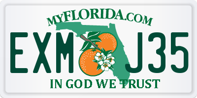 FL license plate EXMJ35