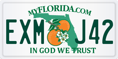 FL license plate EXMJ42