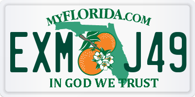FL license plate EXMJ49
