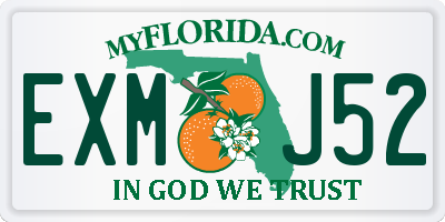 FL license plate EXMJ52