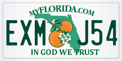 FL license plate EXMJ54