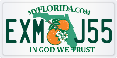 FL license plate EXMJ55