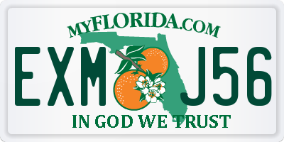 FL license plate EXMJ56