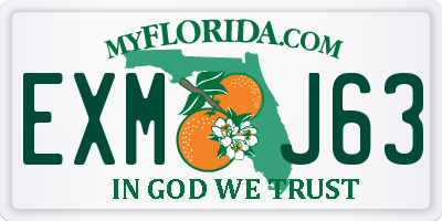 FL license plate EXMJ63