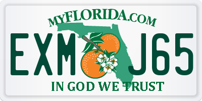 FL license plate EXMJ65