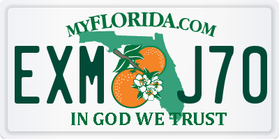 FL license plate EXMJ70