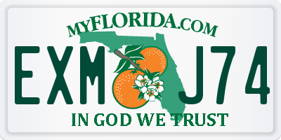 FL license plate EXMJ74