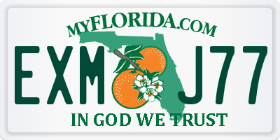 FL license plate EXMJ77