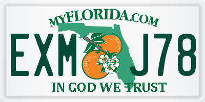 FL license plate EXMJ78