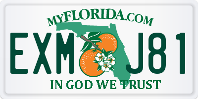 FL license plate EXMJ81