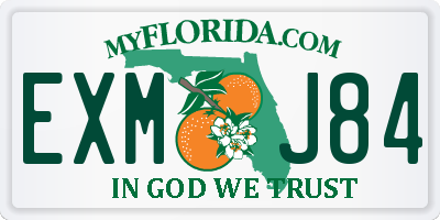 FL license plate EXMJ84