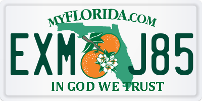 FL license plate EXMJ85