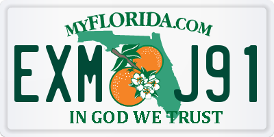 FL license plate EXMJ91