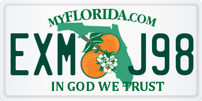 FL license plate EXMJ98