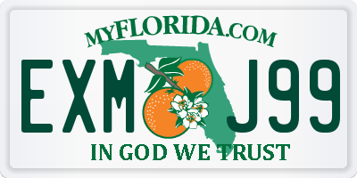 FL license plate EXMJ99