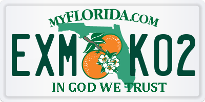 FL license plate EXMK02