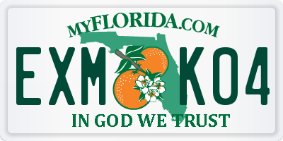 FL license plate EXMK04