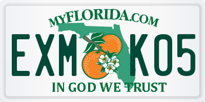 FL license plate EXMK05