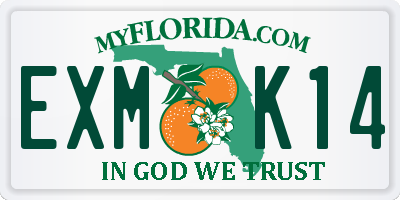 FL license plate EXMK14
