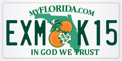 FL license plate EXMK15