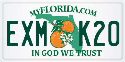FL license plate EXMK20