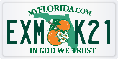 FL license plate EXMK21