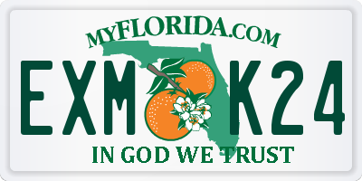 FL license plate EXMK24