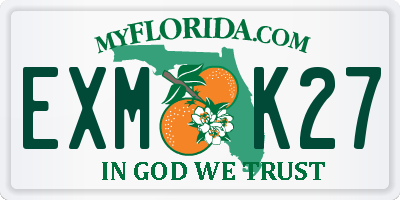 FL license plate EXMK27