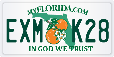 FL license plate EXMK28