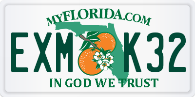 FL license plate EXMK32