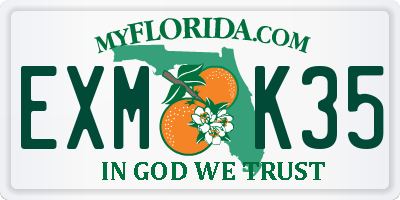 FL license plate EXMK35