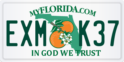 FL license plate EXMK37