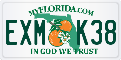 FL license plate EXMK38