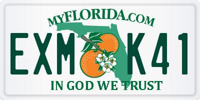 FL license plate EXMK41