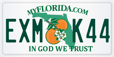 FL license plate EXMK44