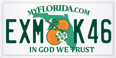 FL license plate EXMK46
