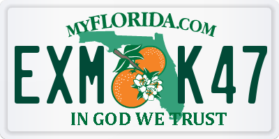 FL license plate EXMK47