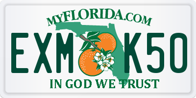 FL license plate EXMK50
